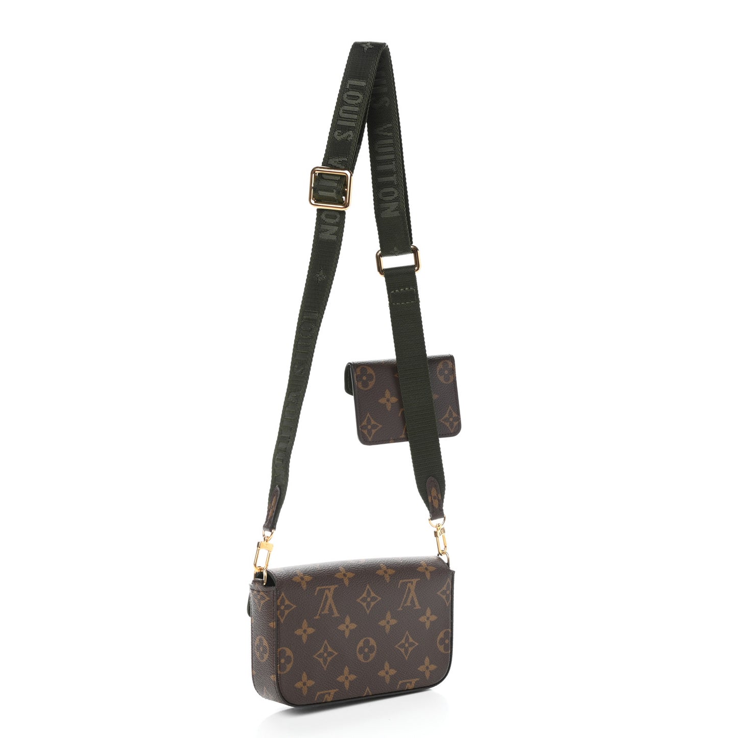 Monogram Felicie Strap & Go Kaki