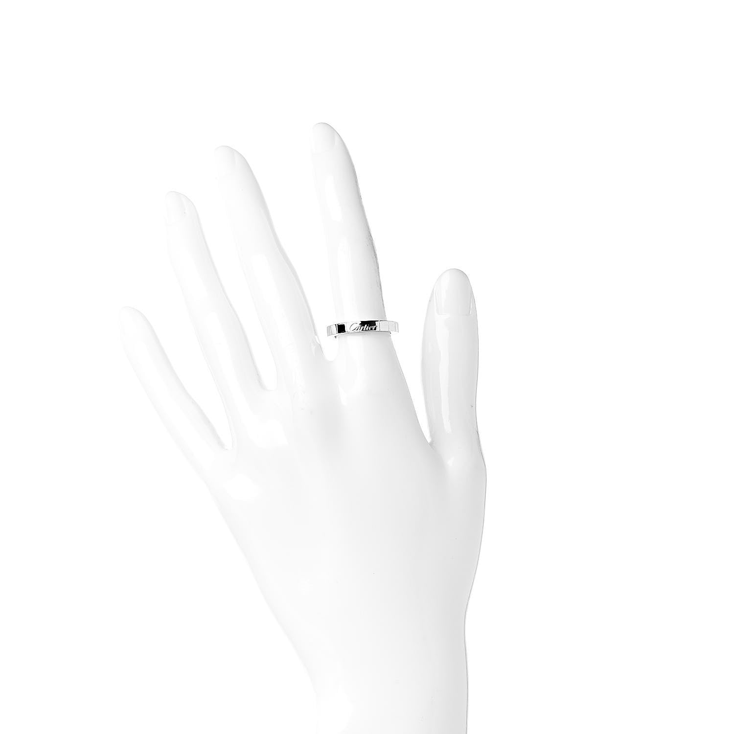 Cartier 18K White Gold Lanieres Ring 50 5.25 2 of 4