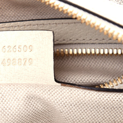 Gucci GG Supreme Monogram Flora Web Small Ophidia Half Moon Hobo White 7 of 11