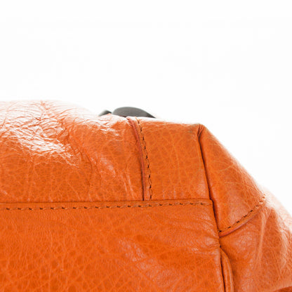 Balenciaga Agneau Classic Hardware S Sunday Tote Tangerine 10 of 14