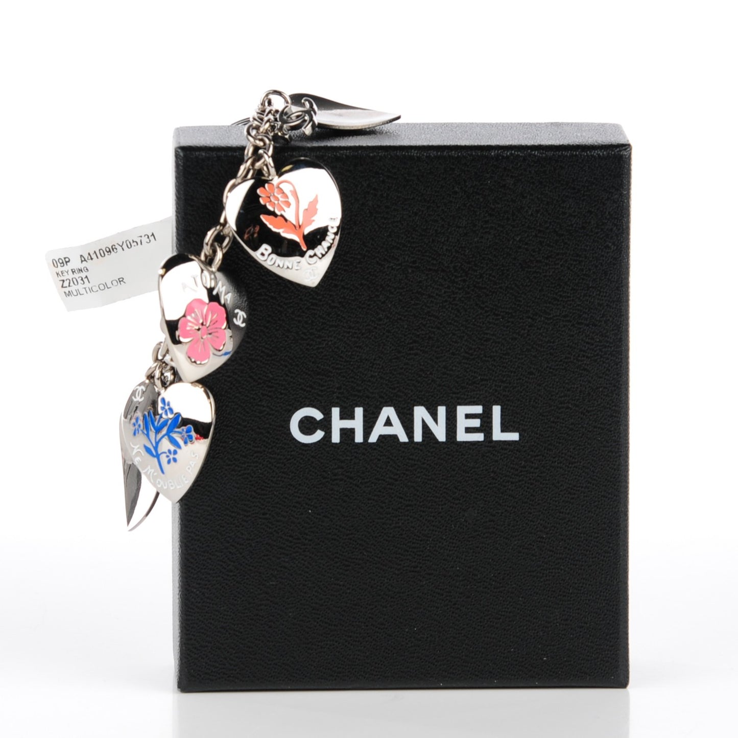 Valentine Charm Key Ring Silver