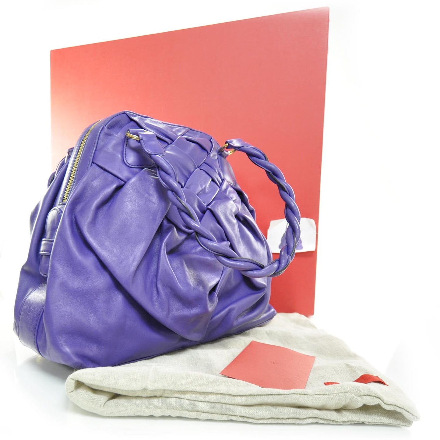 Lambskin Woven Couture Bag Purple