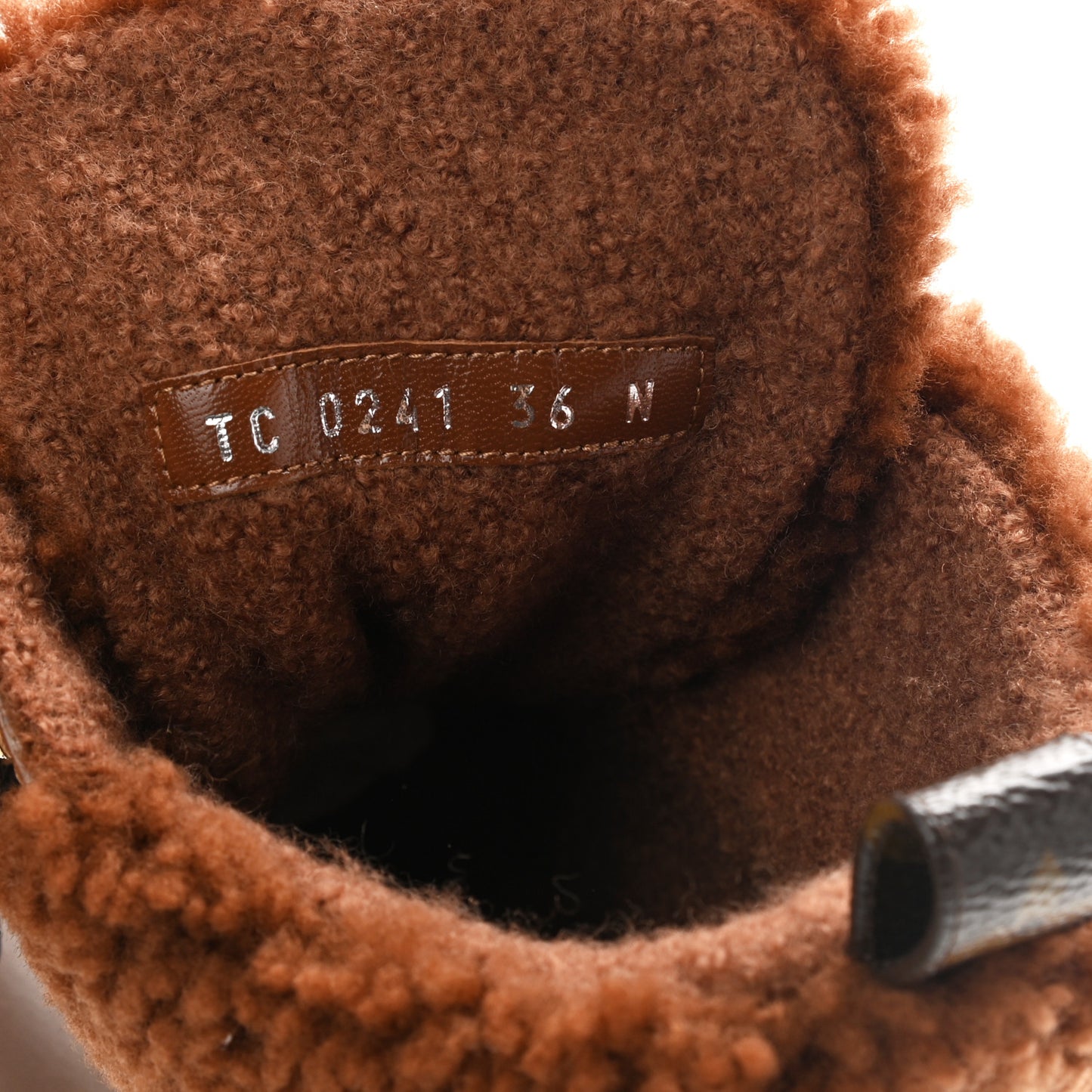 Calfskin Shearling Territory Ranger Combat Boots 36 Cognac