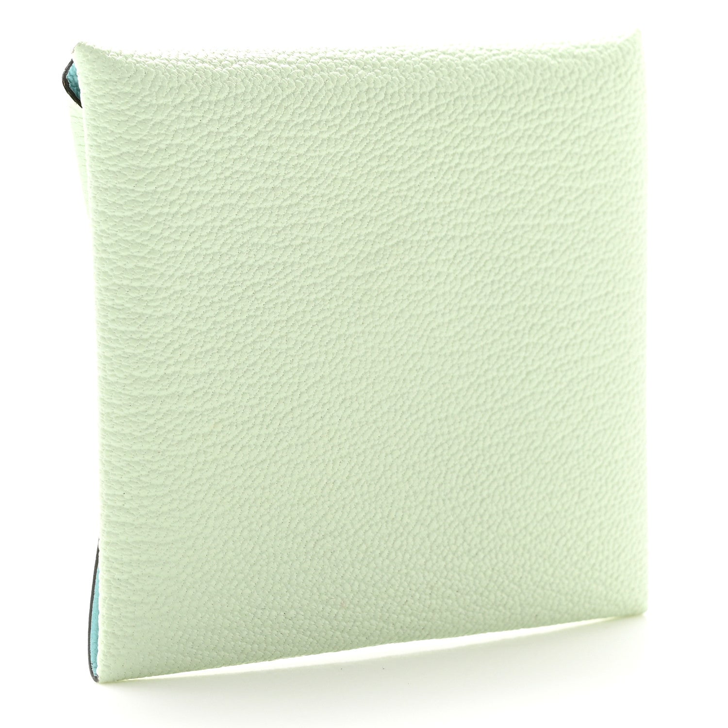 Hermes Chevre Mysore Bastia Verso Coin Purse Vert Fizz Bleu Zephyr 3 of 8
