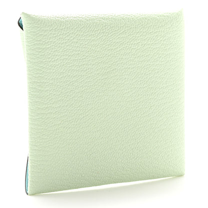 Hermes Chevre Mysore Bastia Verso Coin Purse Vert Fizz Bleu Zephyr 3 of 8