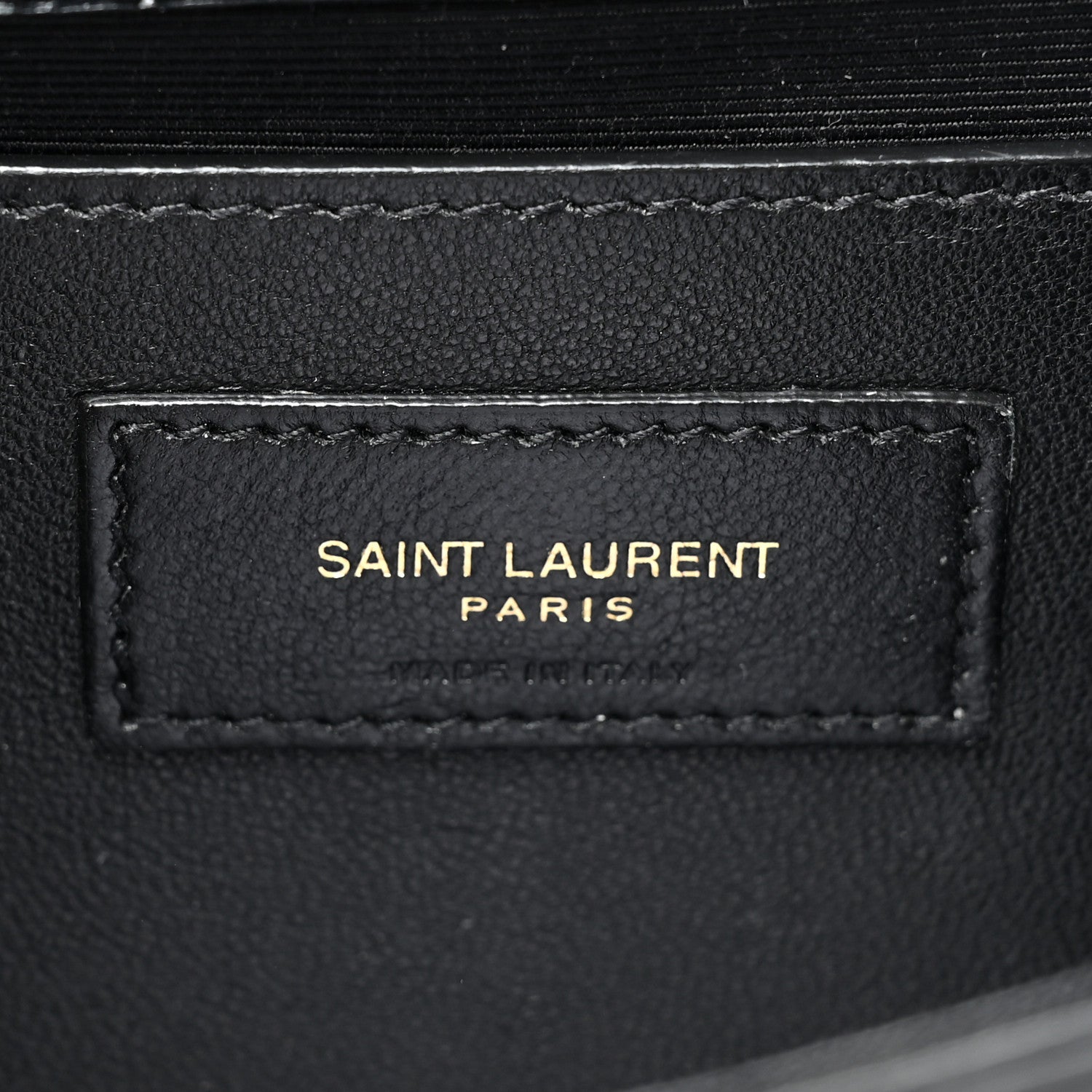 Saint Laurent Calfskin Crocodile Embossed Medium Classic Monogram Kate Tassel Satchel Black 6 of 12
