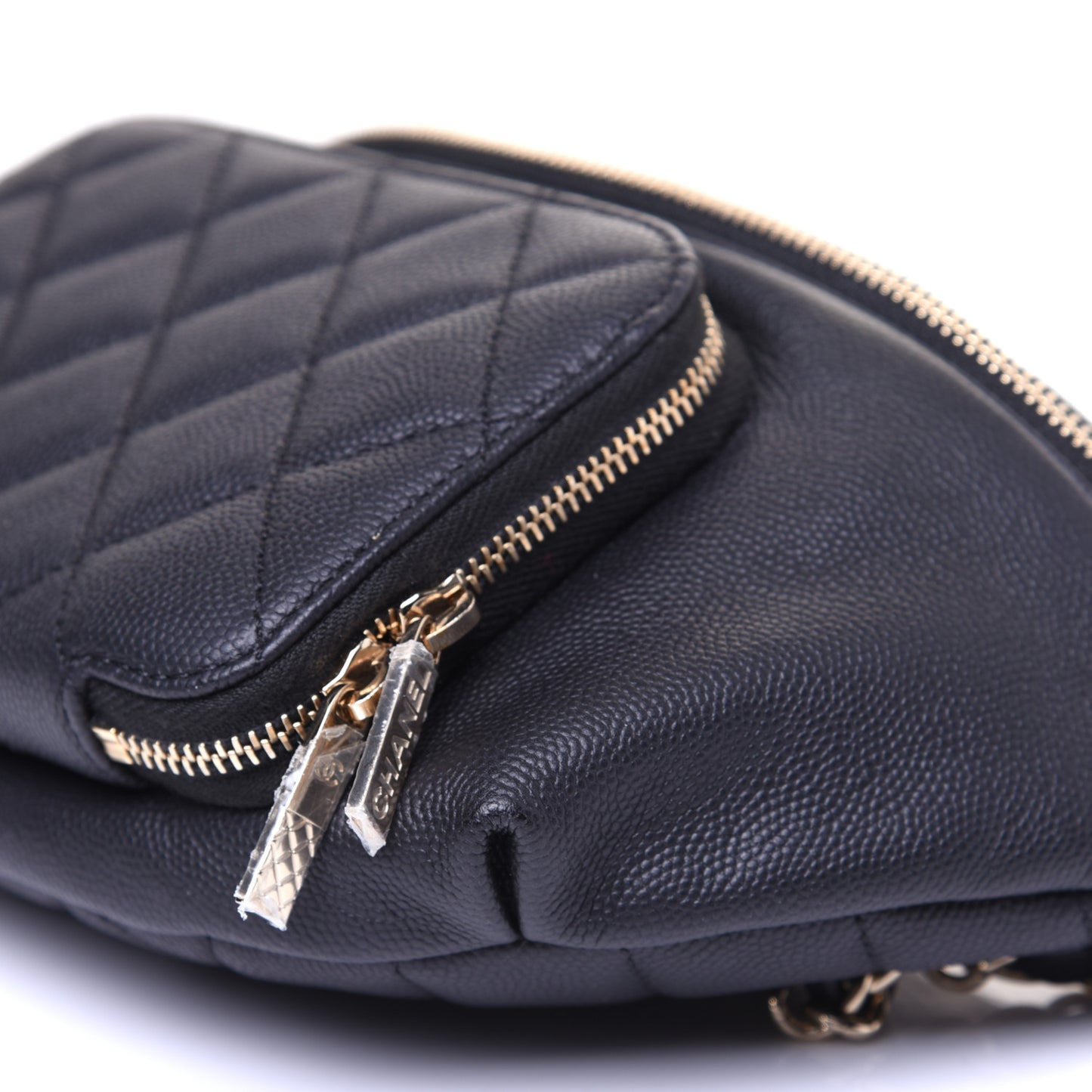 Caviar Quilted Business Affinity Waist Belt Bag Black