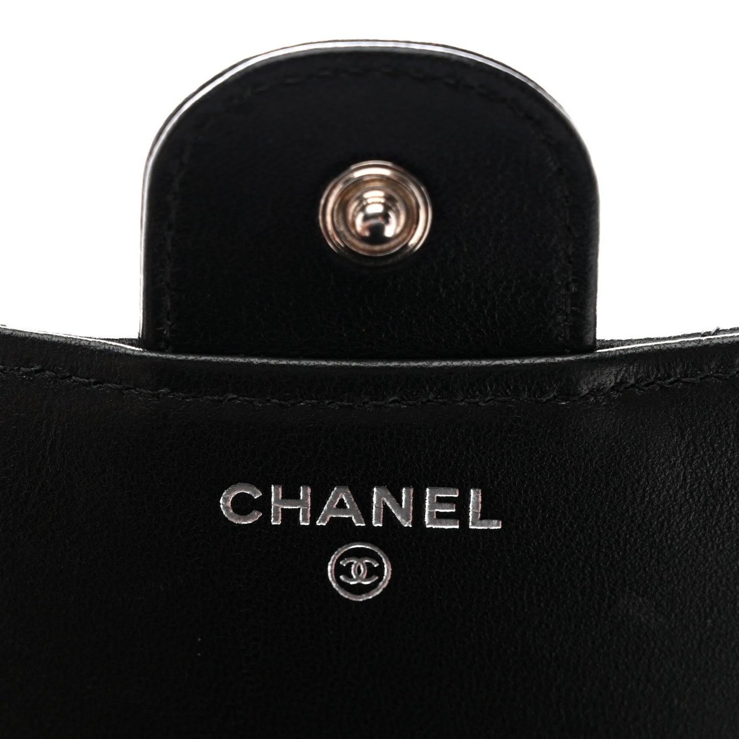 Lambskin Quilted Compact Flap Wallet So Black