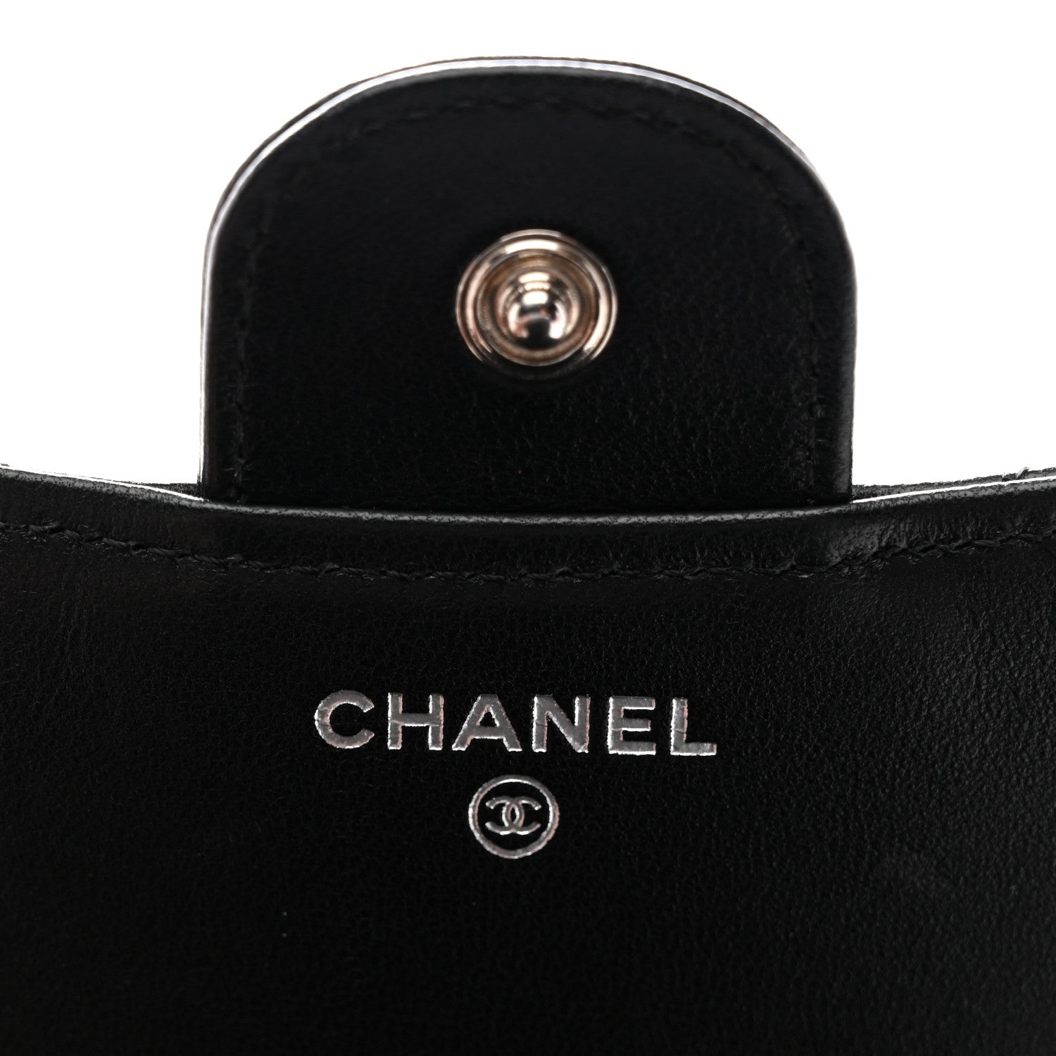 Chanel Lambskin Quilted Compact Flap Wallet So Black 6 of 8