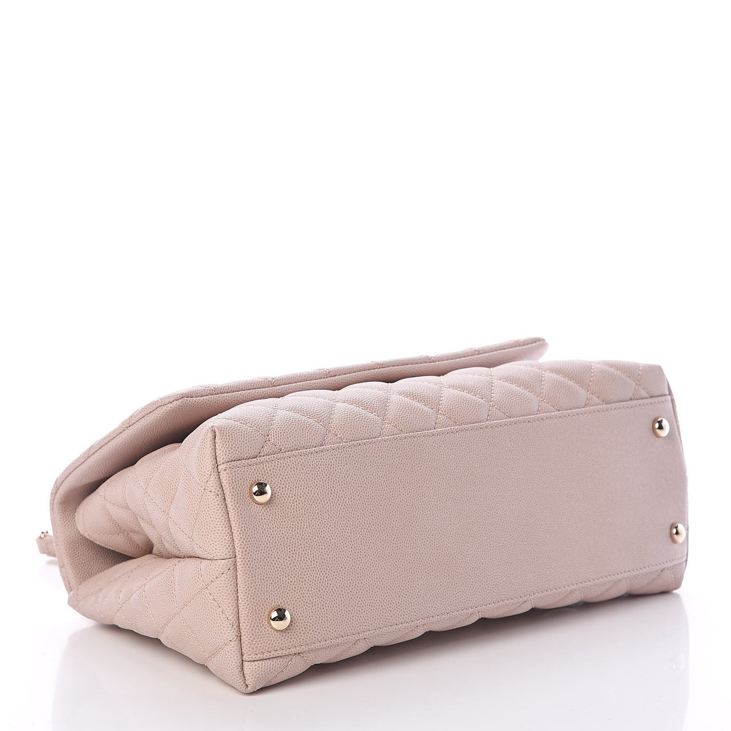 Caviar Quilted Small Coco Handle Flap Light Pink