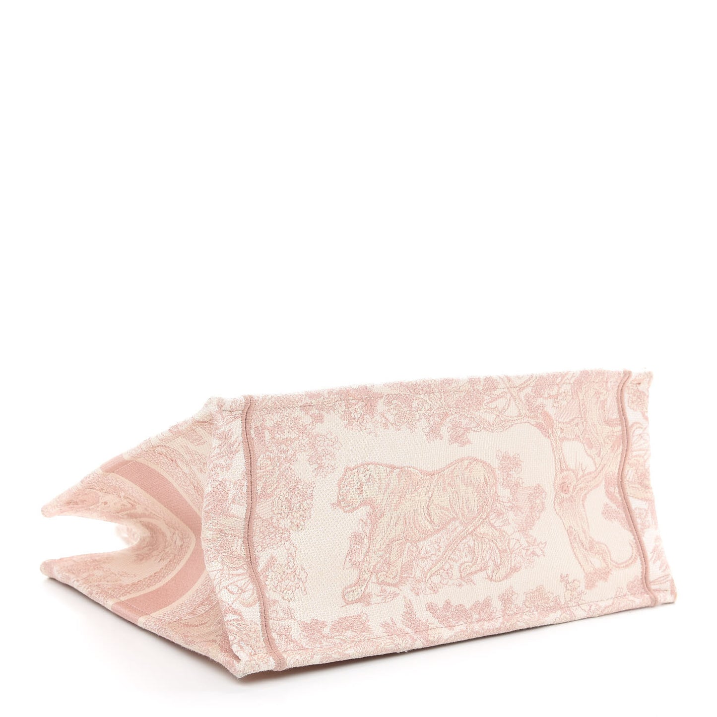 Canvas Embroidered Medium Dioriviera Toile De Jouy Book Tote Rose