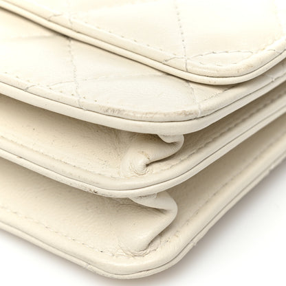 Chanel Lambskin Quilted Mini Trendy CC Wallet On Chain WOC White 10 of 14