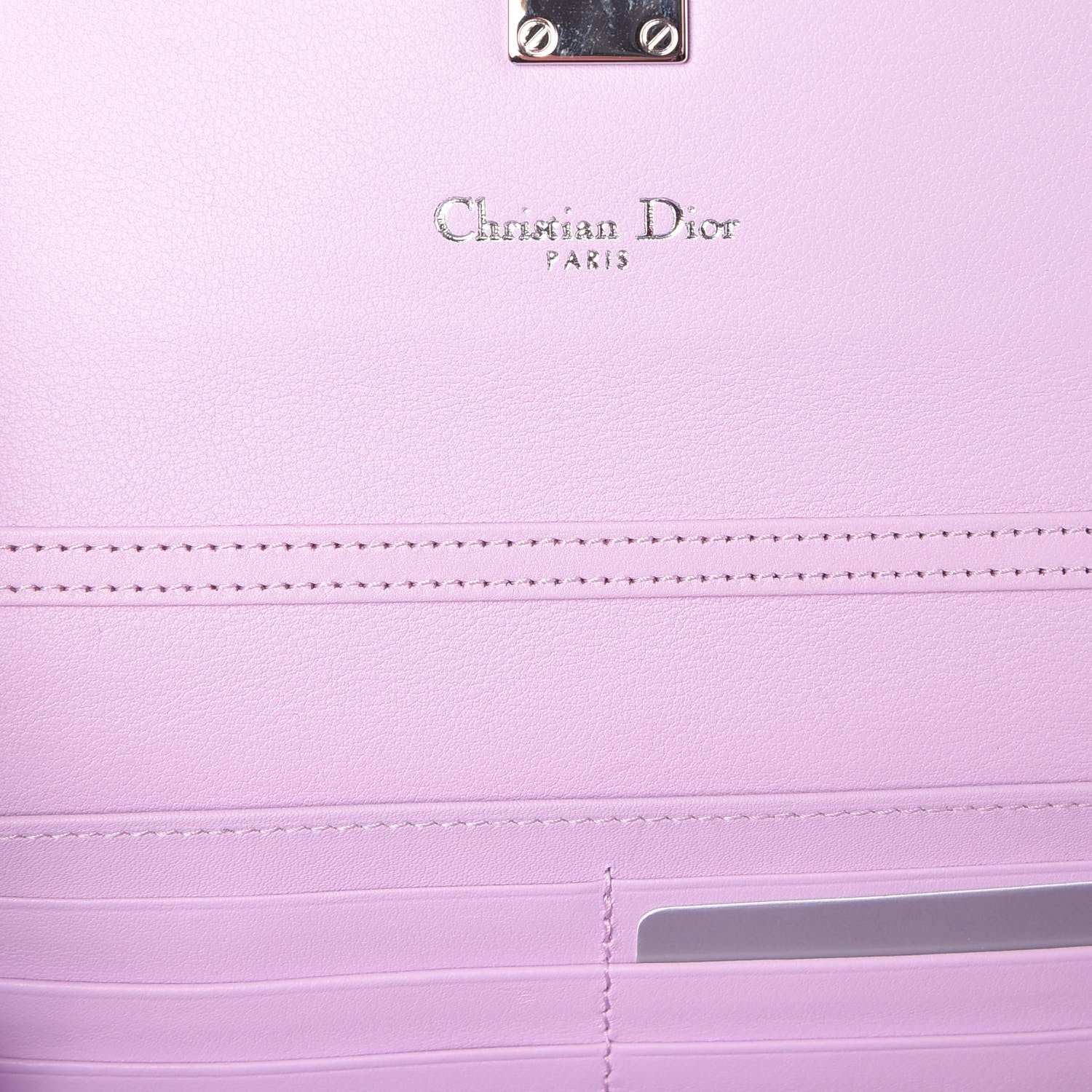 Christian Dior Calfskin Tri-Color Wallet On Chain Pink 6 of 8