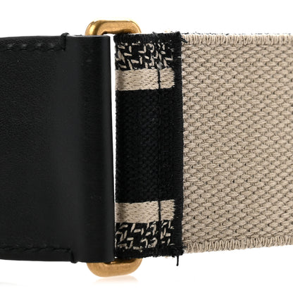 Christian Dior Canvas Embroidered Shoulder Strap Black 6 of 7