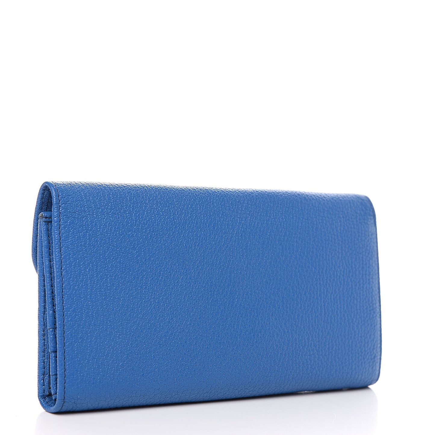 Goatskin Madras Flap Wallet Cobalto