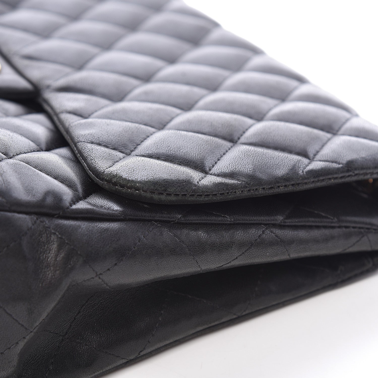 Chanel Lambskin Quilted Jumbo Single Flap Black 10 of 23