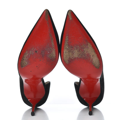 Christian Louboutin Veau Velours Iriza 100 Pumps 38 Black 5 of 22