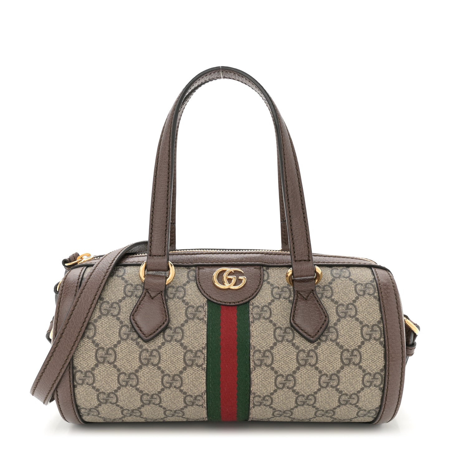 GG Supreme Monogram Web Small Ophidia Boston Bag Beige New Acero