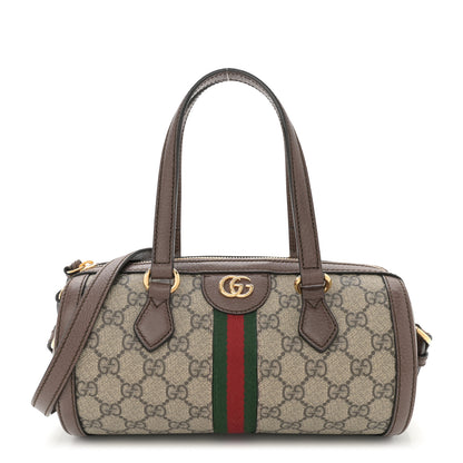 Gucci GG Supreme Monogram Web Small Ophidia Boston Bag Beige New Acero 1 of 11