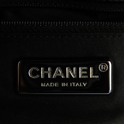 Chanel Lambskin Embroidered Medium Camellia Flap Black 6 of 9