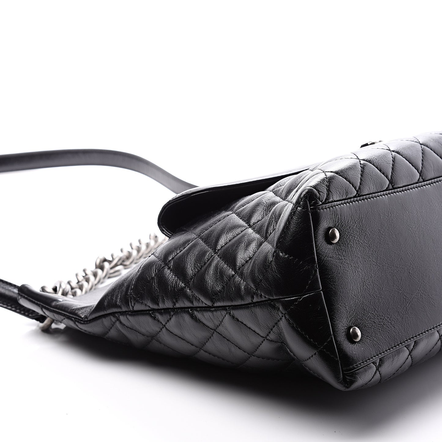 Aged Calfskin Quilted Mad About Quilting Hobo Black