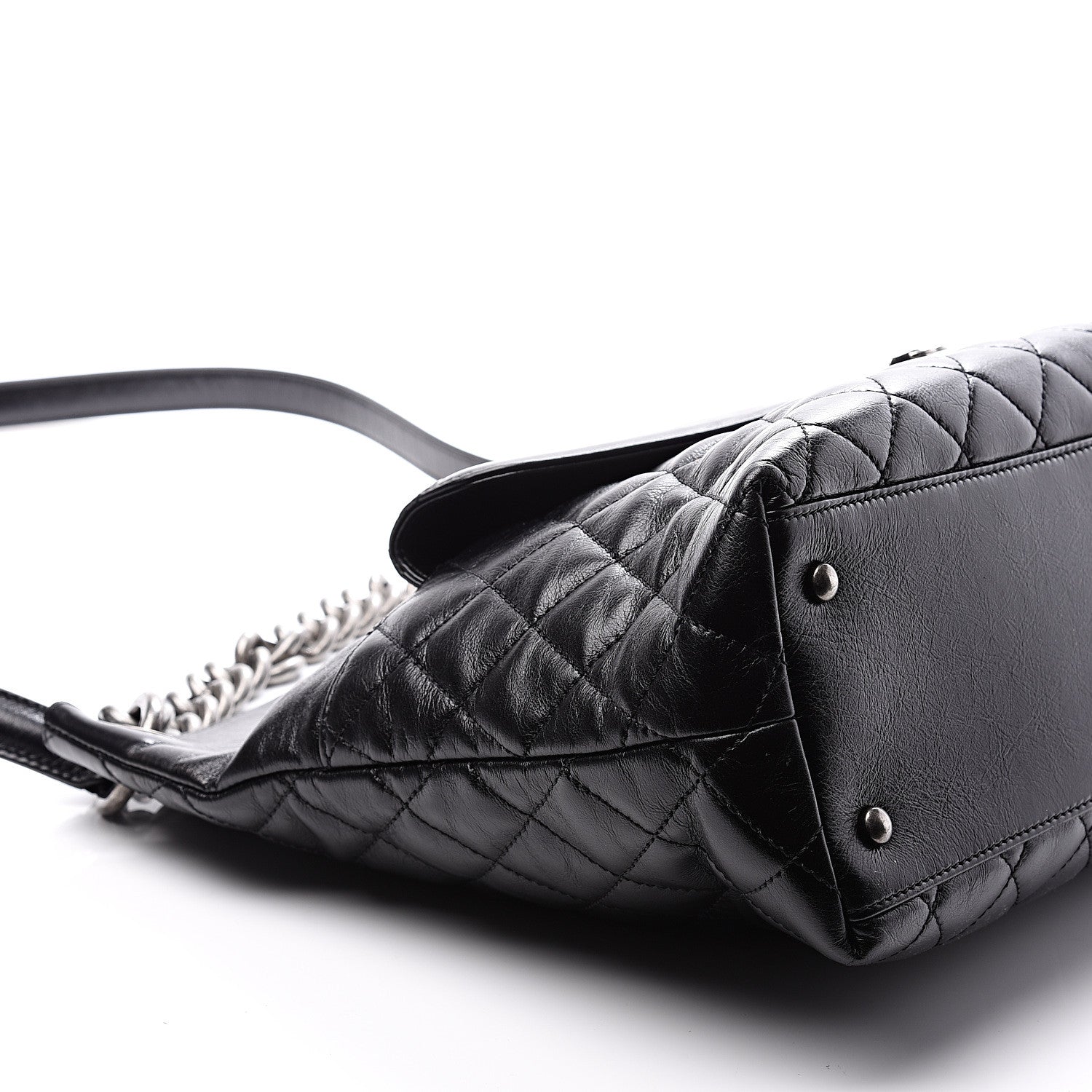 Chanel Aged Calfskin Quilted Mad About Quilting Hobo Black 7 of 9