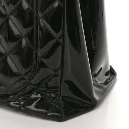 Chanel Patent Quilted Grand Shopping Tote GST Black 12 of 17