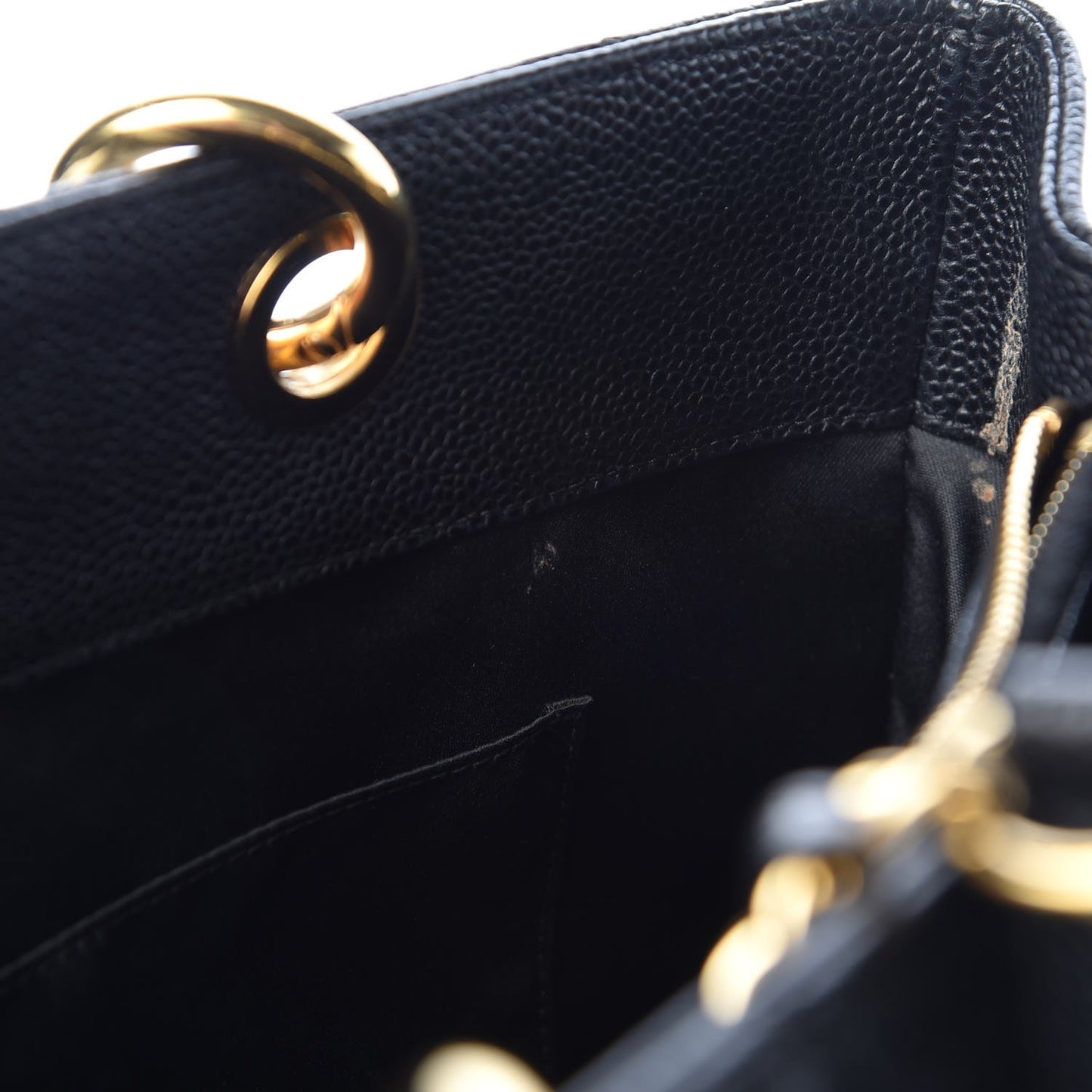 Caviar Quilted Grand Shopping Tote GST Black