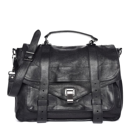 Proenza Schouler Lambskin PS1 Large Satchel Black 1 of 9