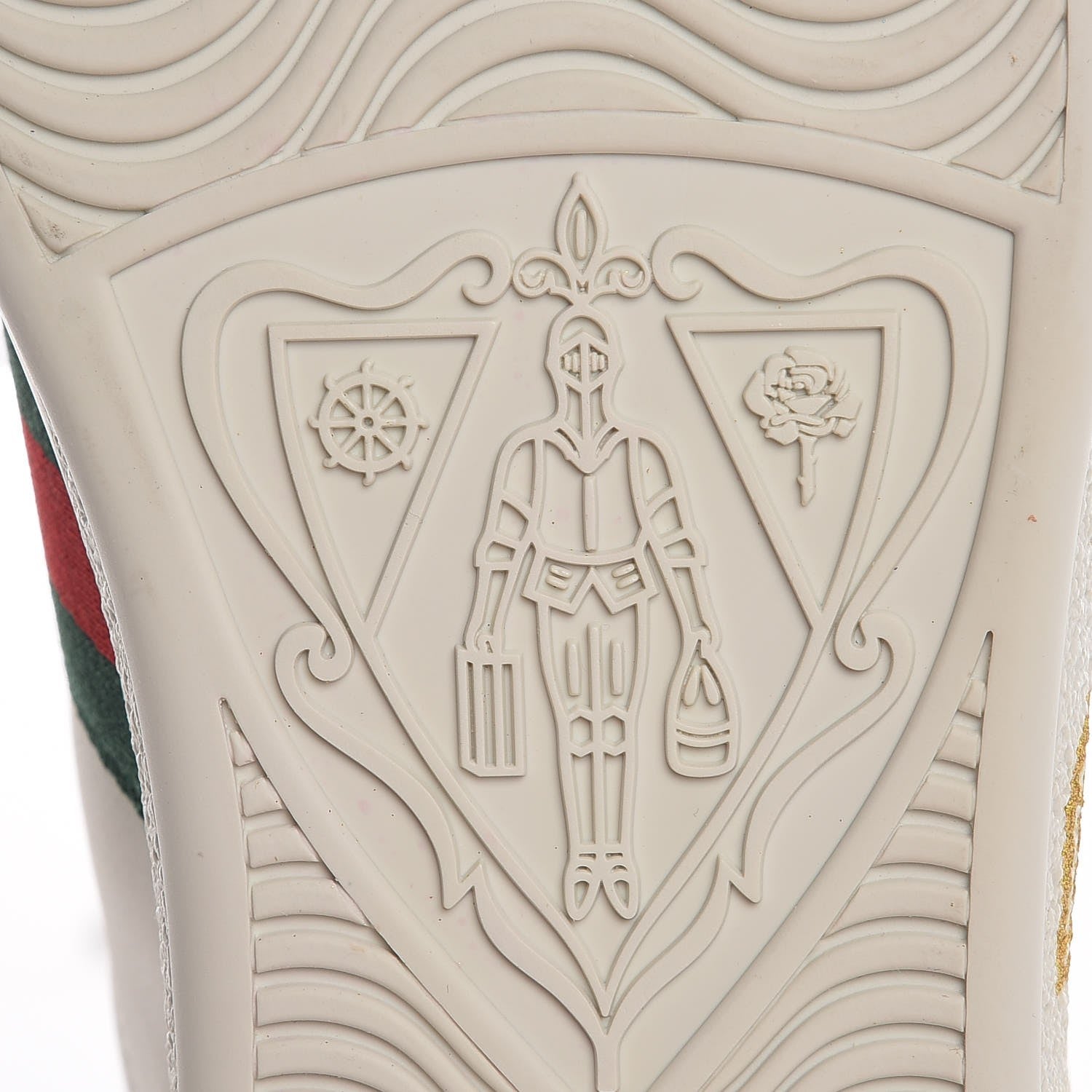 Gucci X SEGA Calfskin Ayers Web Guccy Womens Ace Sneakers 38.5 White 6 of 9