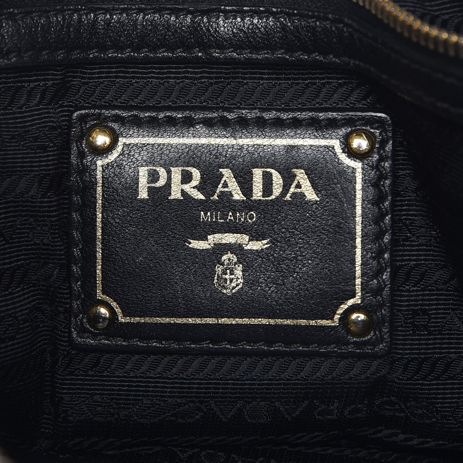 Prada Nappa Gaufre Tote Black 6 of 10