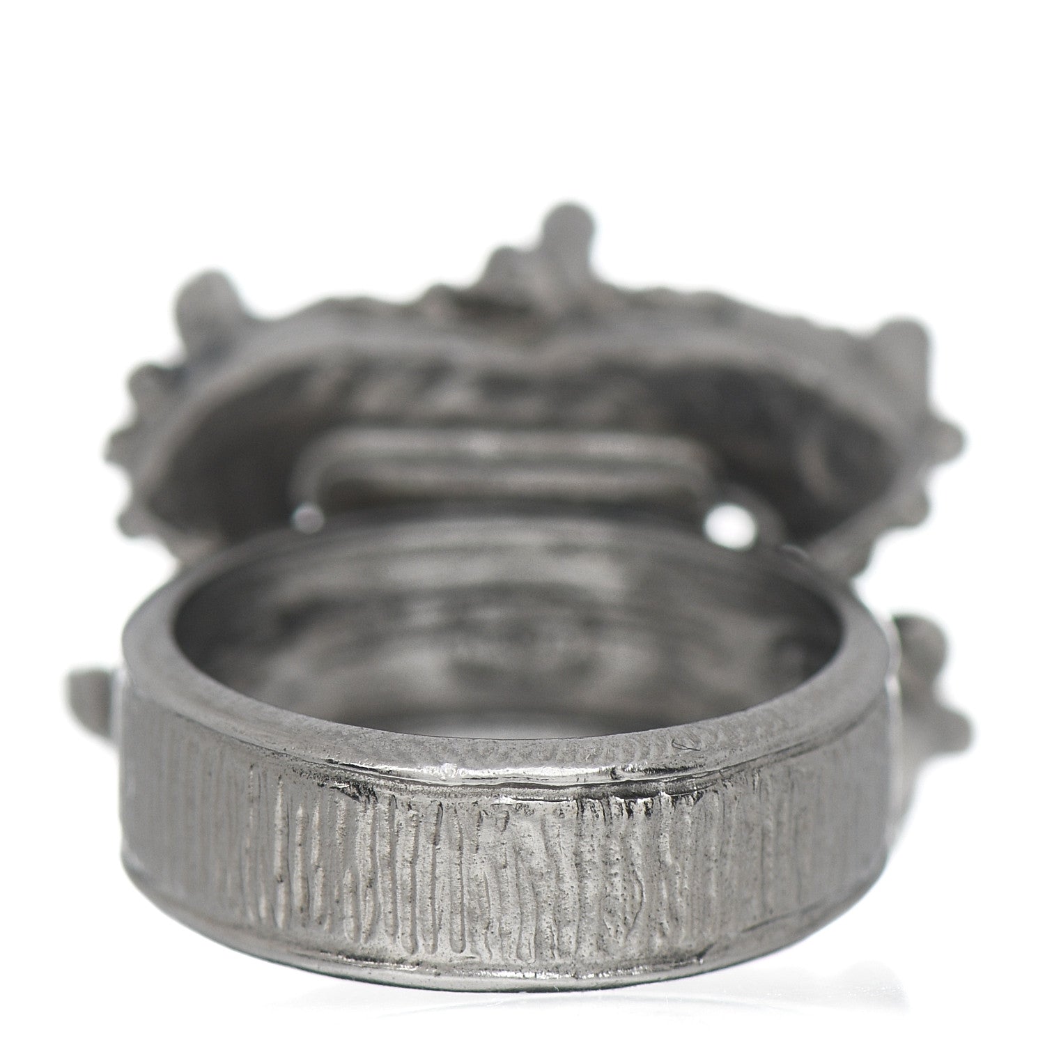 Chanel Enamel Crystal CC Ring 6 Dark Blue 4 of 5