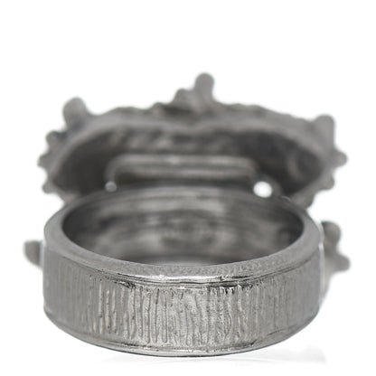 Chanel Enamel Crystal CC Ring 6 Dark Blue 4 of 5