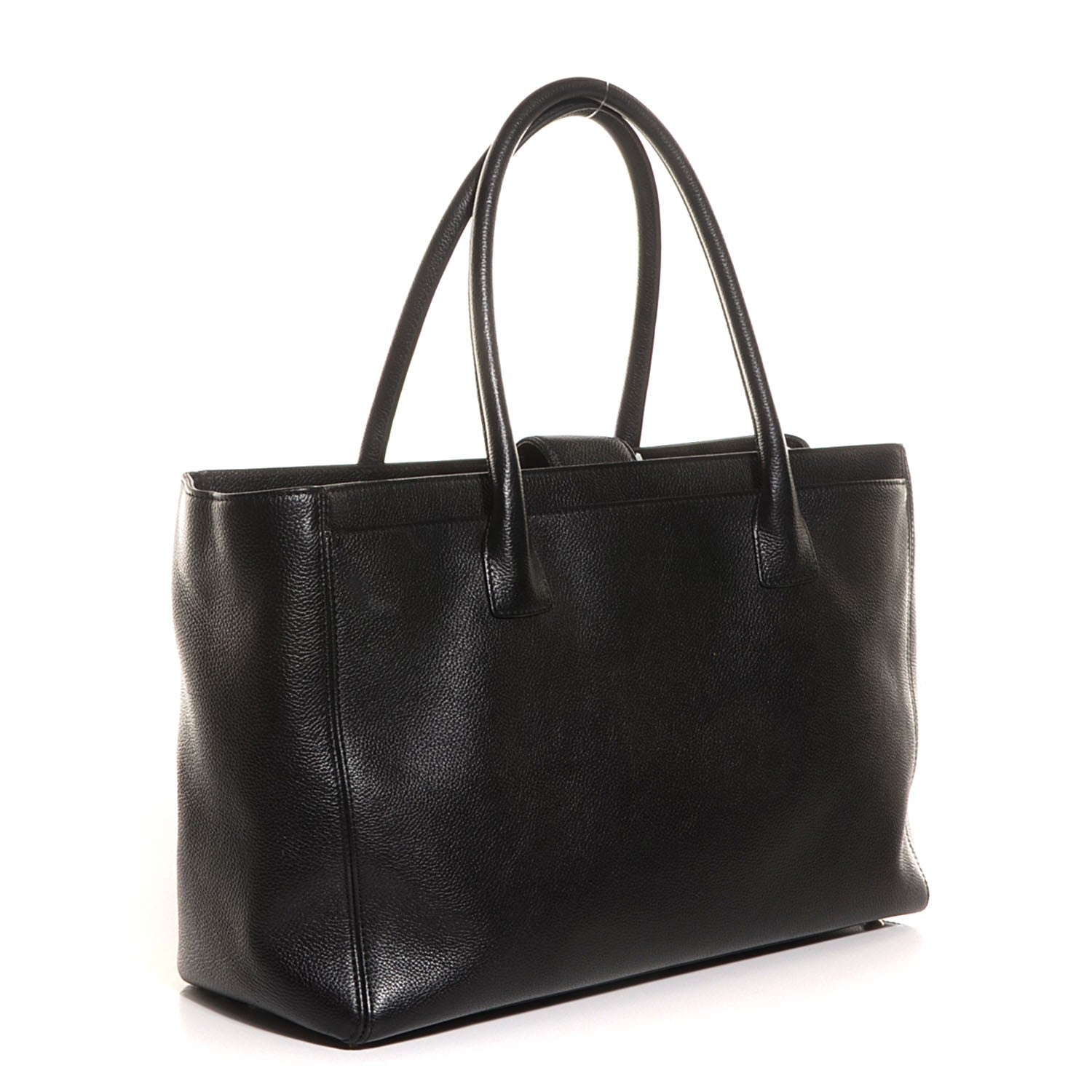 Chanel Calfskin Cerf Executive Shopper Tote Black 3 of 8