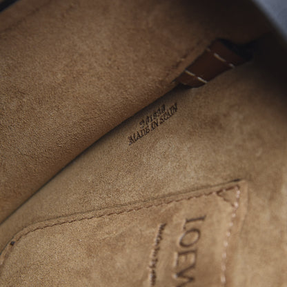 Loewe Grained Calfskin Small Gate Crossbody Bag Pecan Black 6 of 9