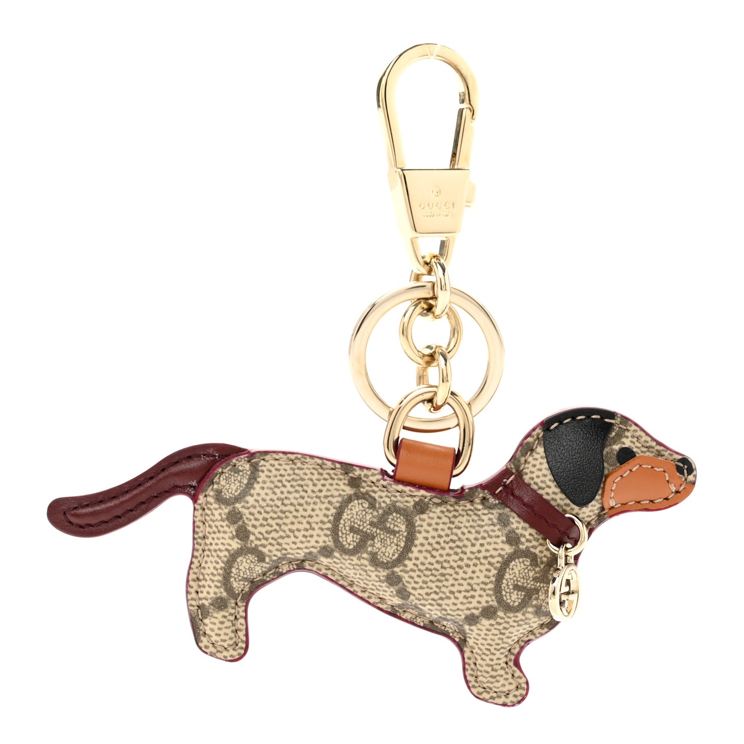 GG Supreme Monogram Dog Shaped Bag Charm