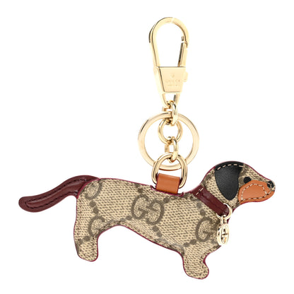 Gucci GG Supreme Monogram Dog Shaped Bag Charm 1 of 3
