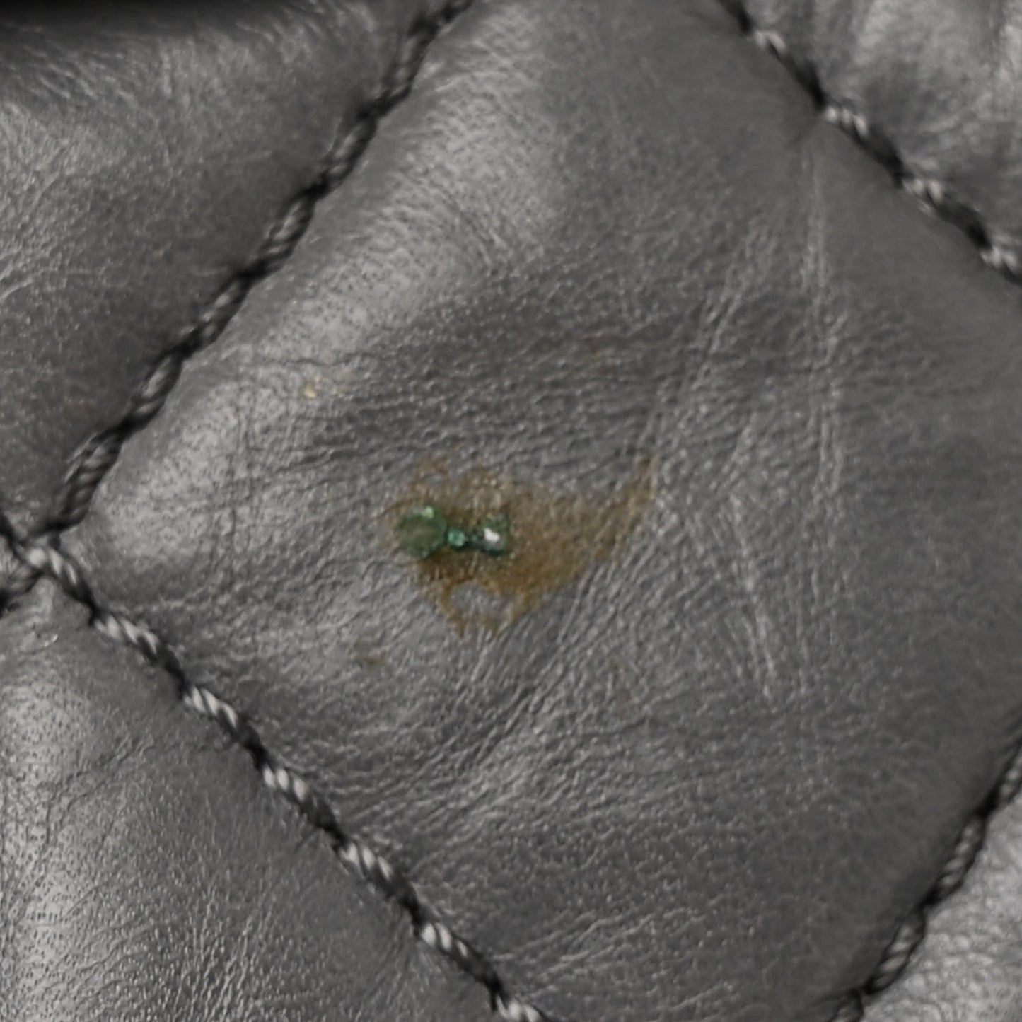 Aged Calfskin Quilted Medium Reissue Camera Case Grey