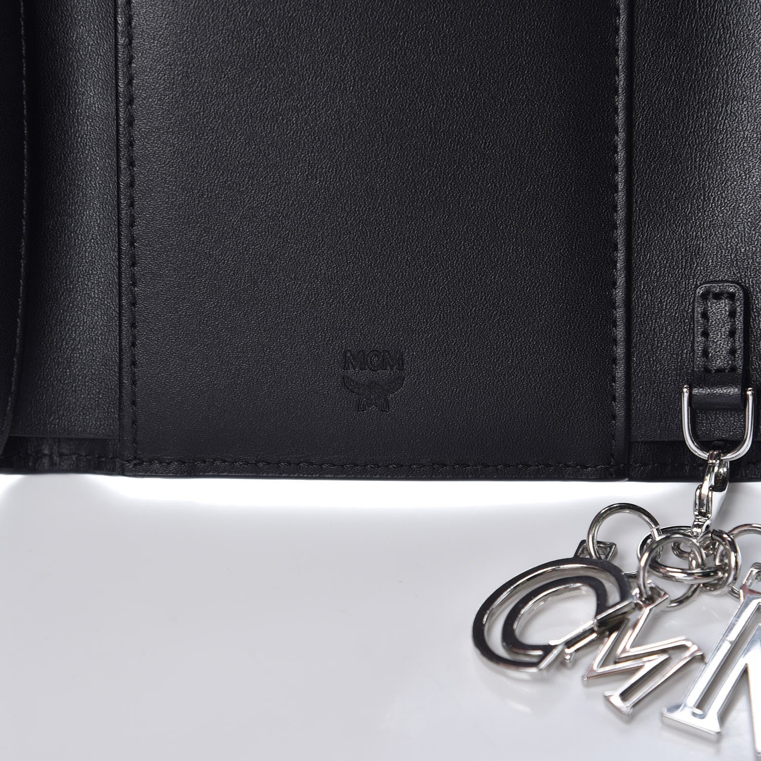 MCM Saffiano Tri-Fold Wallet Black 5 of 8