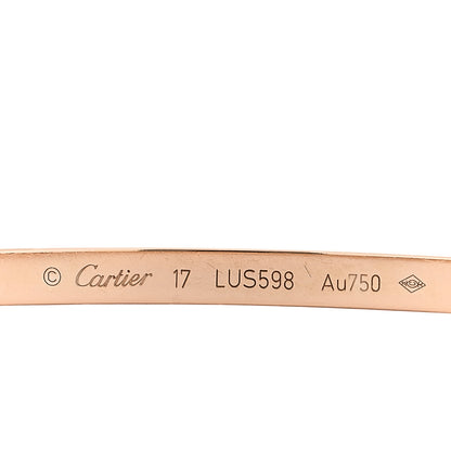 Cartier 18K Pink Gold Small LOVE Bracelet 17 4 of 7