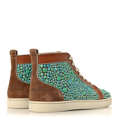 Christian Louboutin Calfskin Suede Minerom India Flat Sneakers 40.5 Turquoise 4 of 11