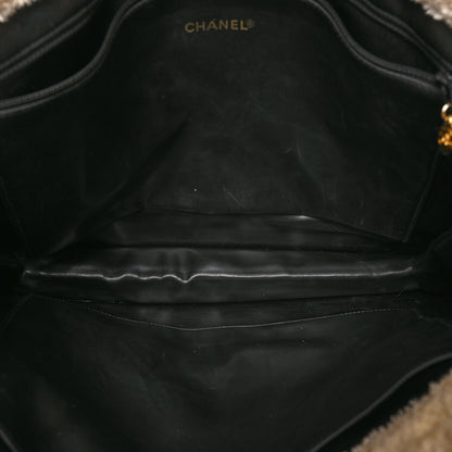 Chanel Terry Cotton CC Tote Black White 5 of 14