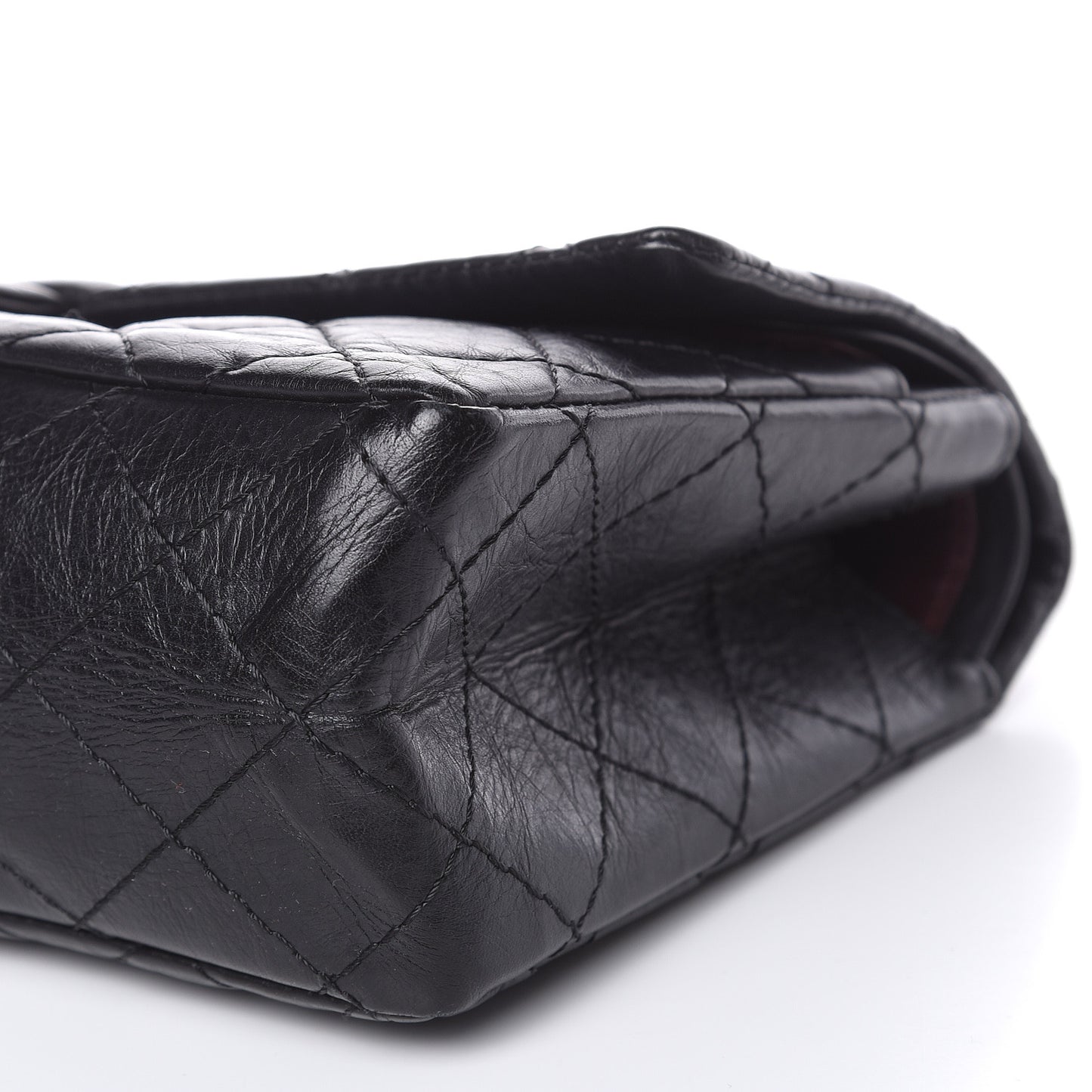 Aged Calfskin Quilted 2.55 Reissue 226 Flap Black