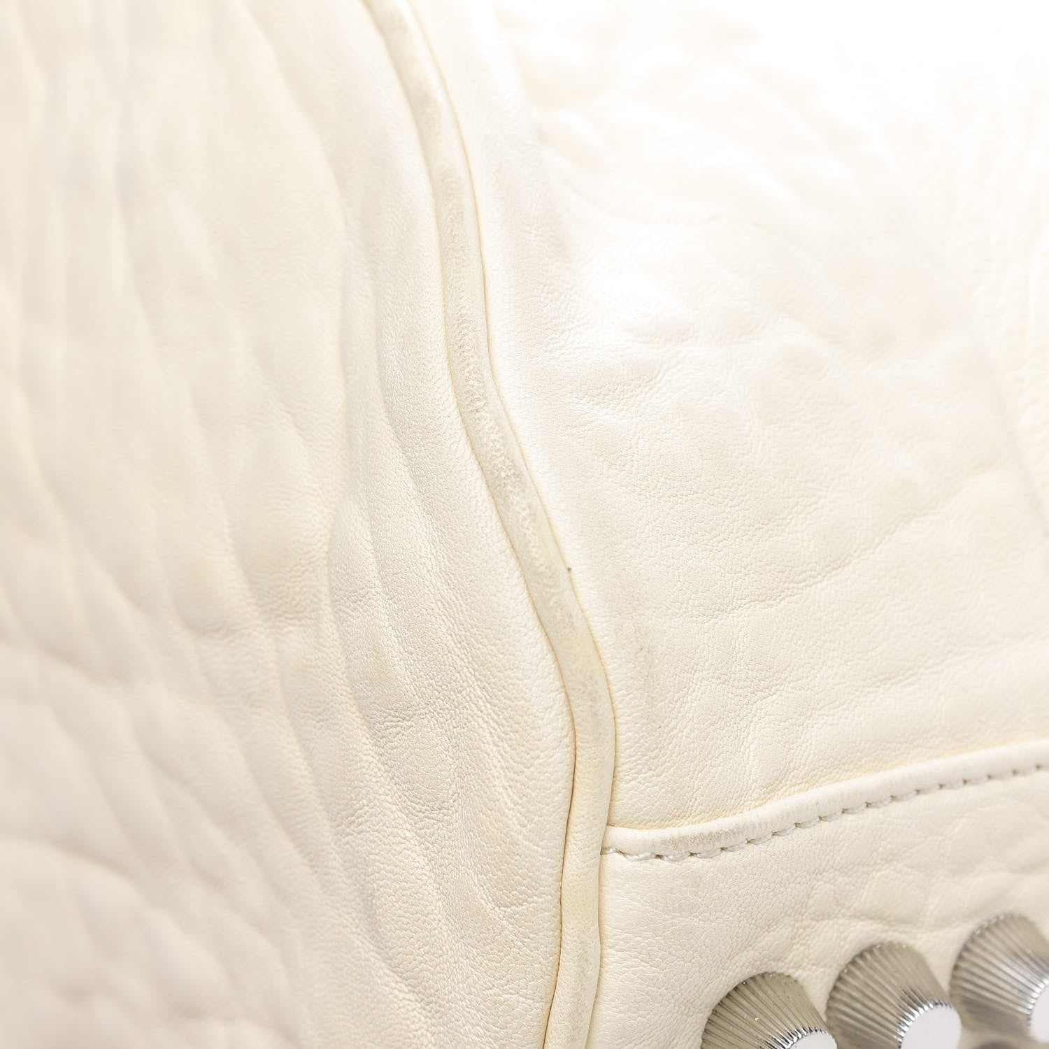 Alexander Wang Pebbled Lambskin Rocco Bone Silver Hardware 9 of 13