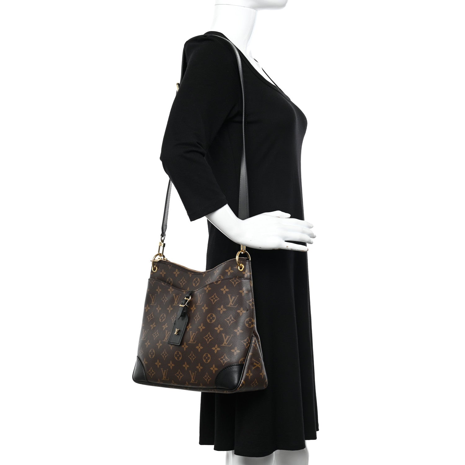Louis Vuitton Monogram Odeon MM Black 2 of 10