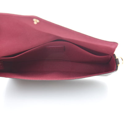 Louis Vuitton Monogram Pochette Felicie Chain Wallet Fuchsia 5 of 9
