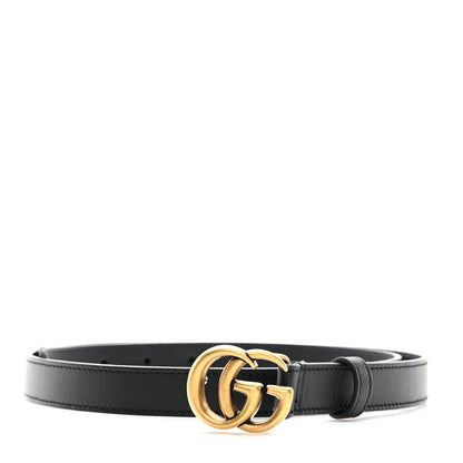 Gucci Calfskin Double G 20mm Belt 90 36 Black 1 of 5