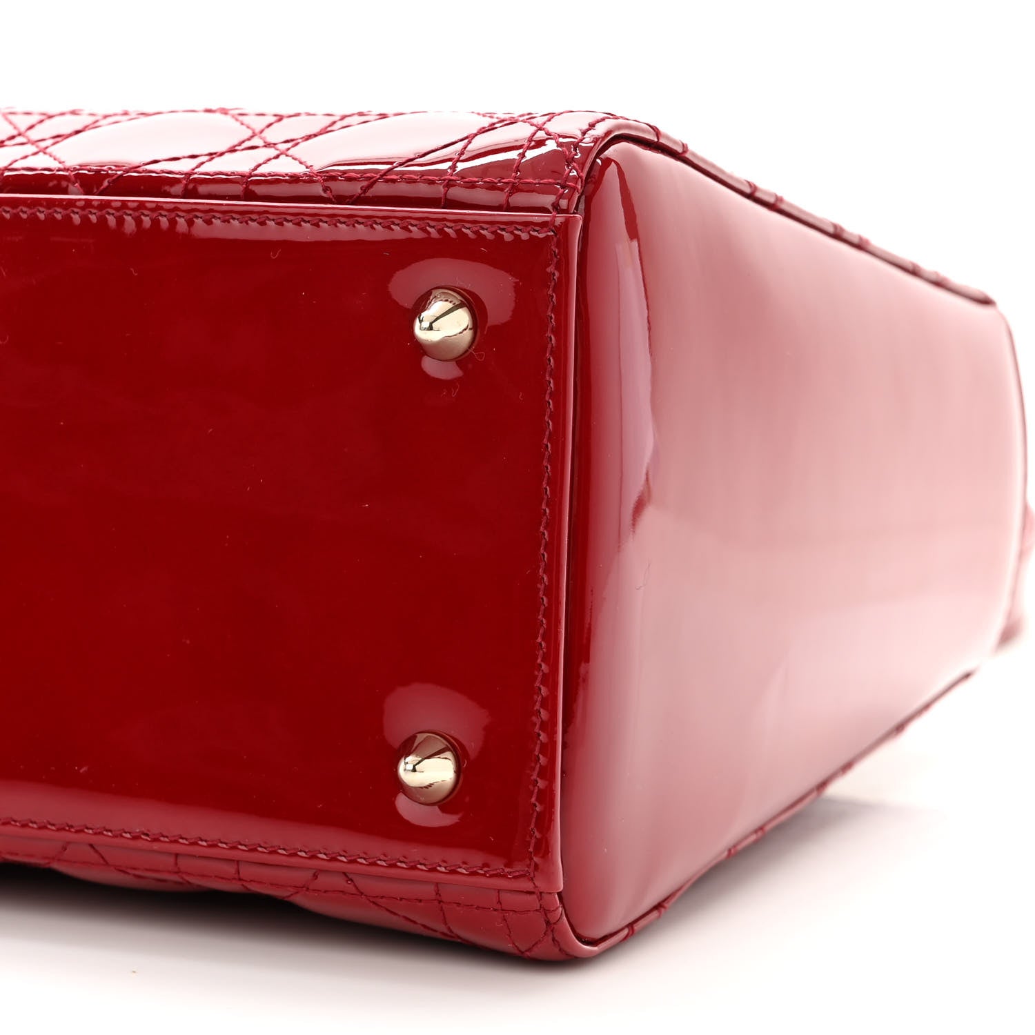 Christian Dior Patent Cannage Medium Lady Dior Red 10 of 10