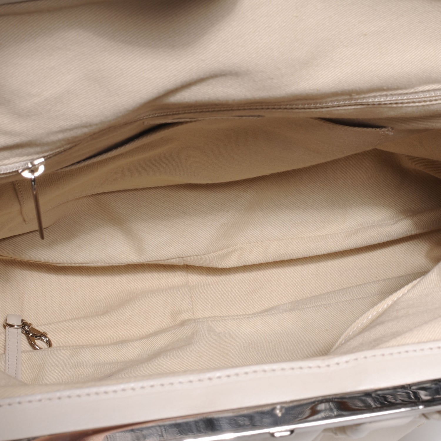 Chanel Calfskin Stitched Expandable Frame Bag White 5 of 7
