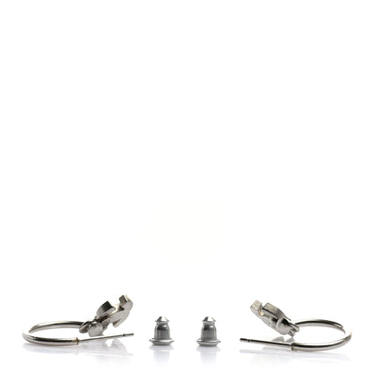 Chanel Enamel CC Drop Earrings Silver Purple 3 of 4